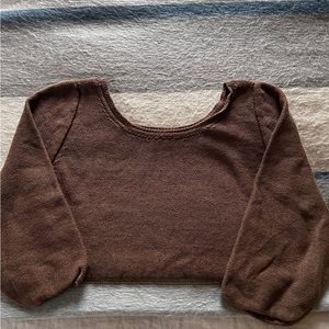 First Rite Cotton/Linen Cropped Sweater